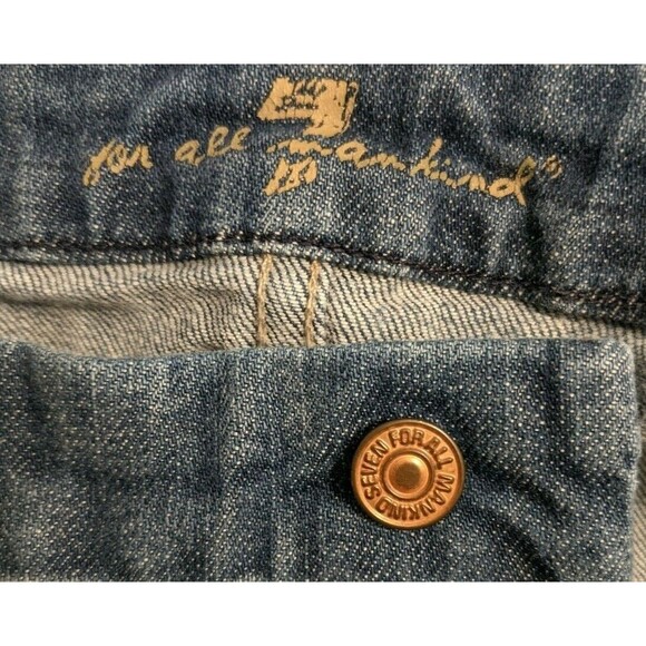 7 for all Mankind Boot Jeans  Women's Size 26  Lowrise 'A' Pocket w Rhinestones - Picture 10 of 15